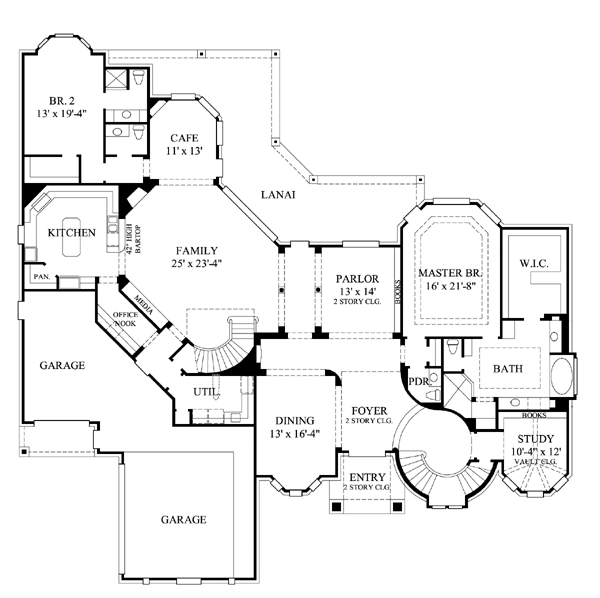 Plan 61869 | European Style with 5 Bed, 5 Bath, 3 Car Garage