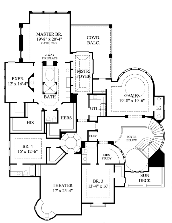 House Plan 61886 Level Two