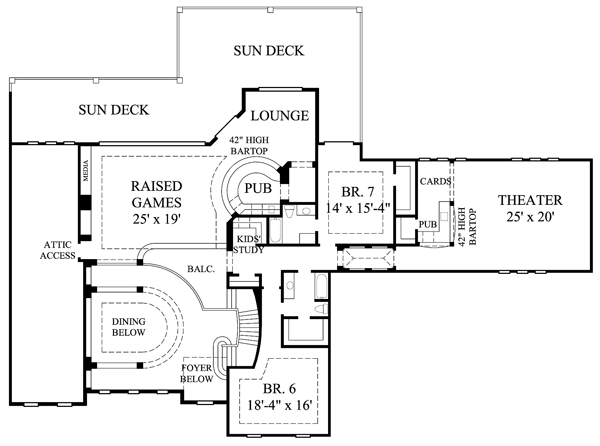 House Plan 61890 Level Two