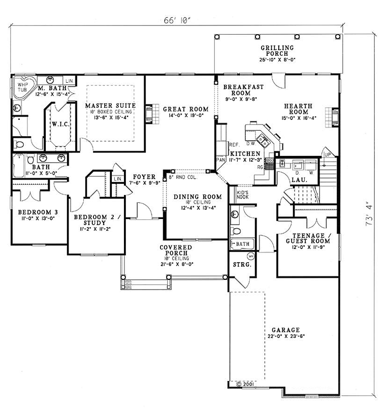 House Plan 62062 Level One