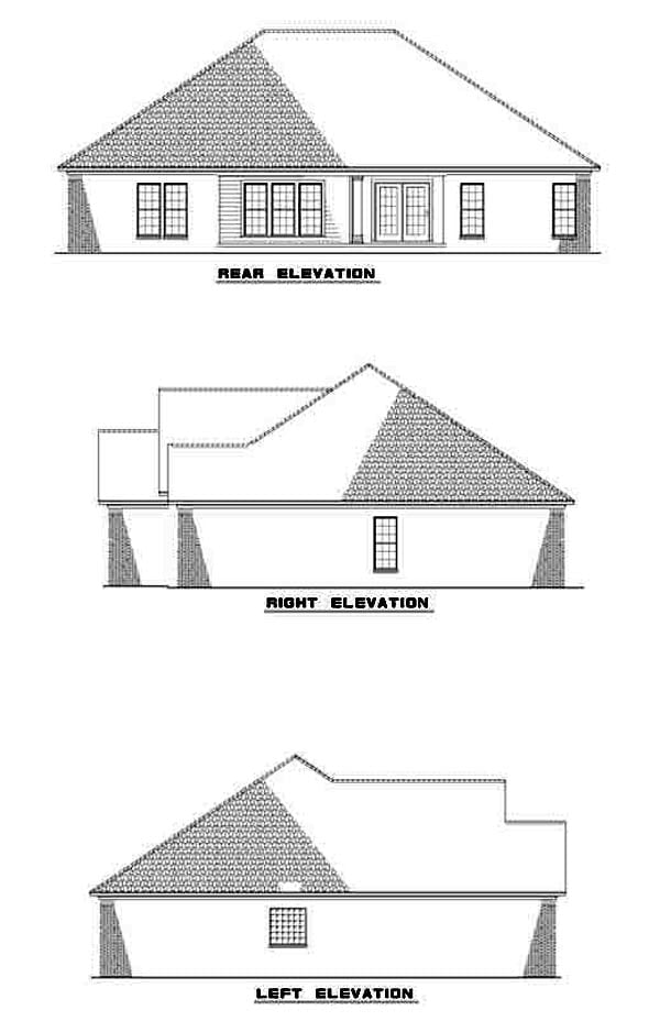 House Plan 62097 Rear Elevation
