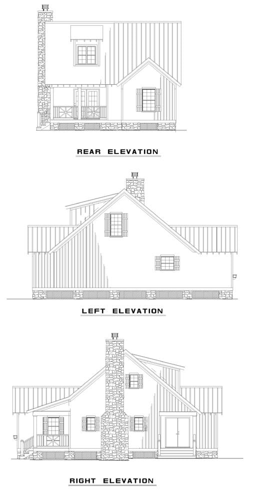 House Plan 62114 Rear Elevation