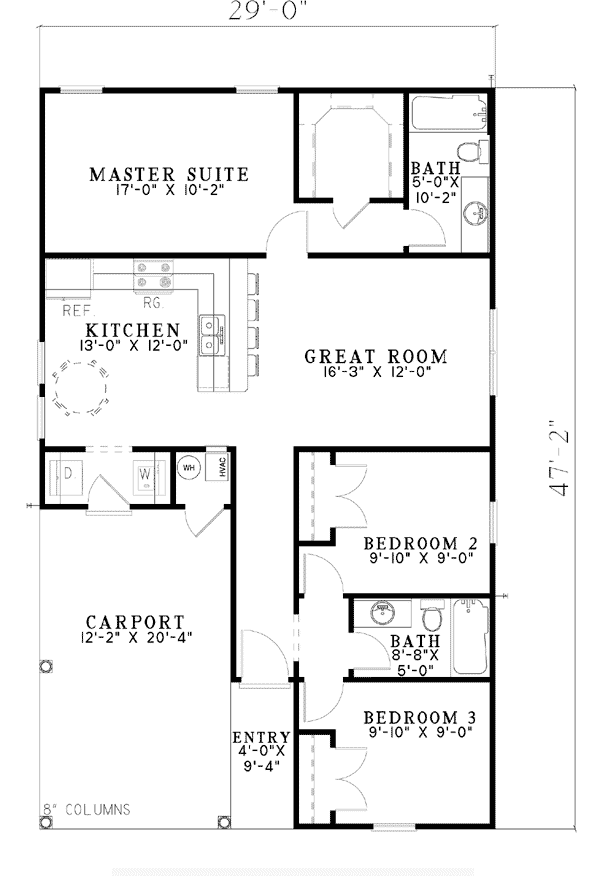 House Plan 62171 Level One