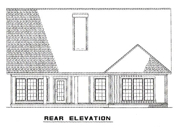 House Plan 62190 Rear Elevation