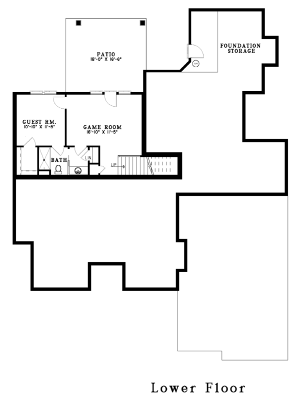 House Plan 62232 Lower Level