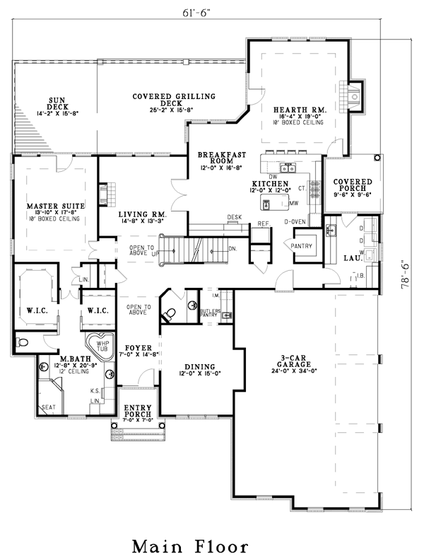 House Plan 62232 Level One