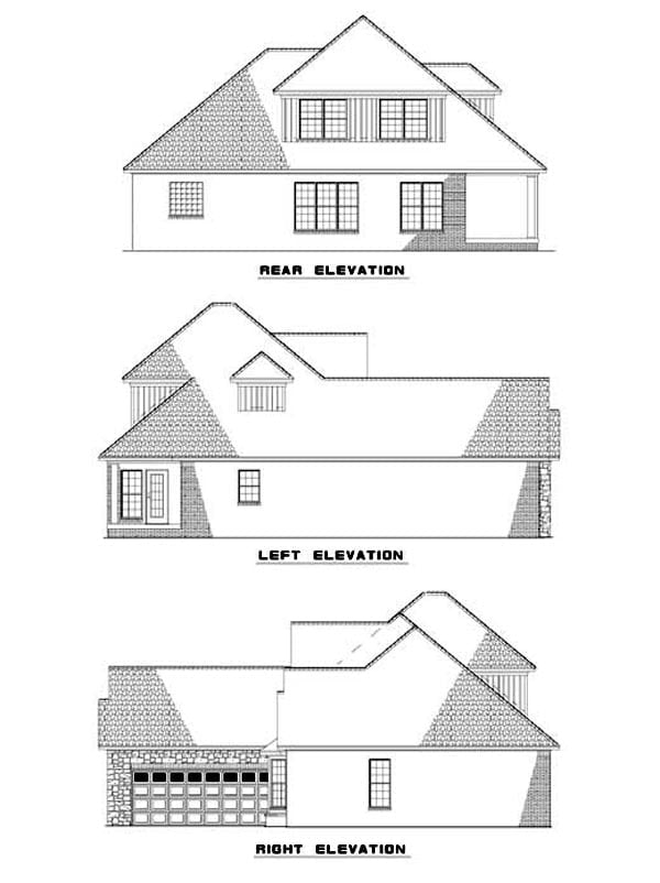 House Plan 62311 Rear Elevation