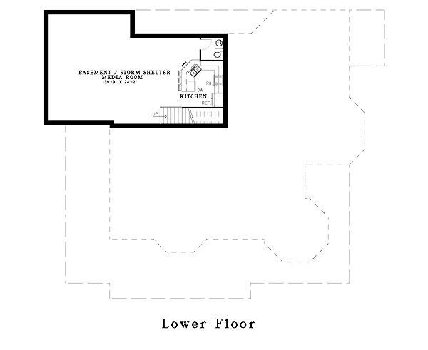 House Plan 62331 Lower Level