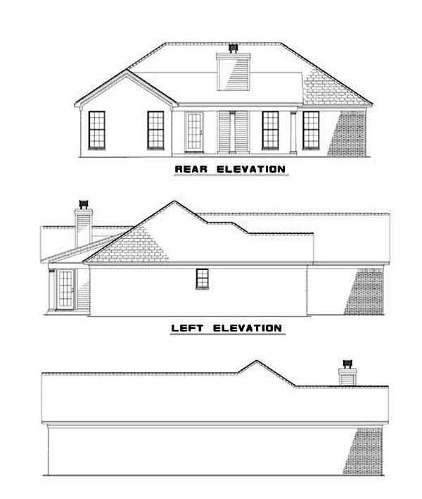 House Plan 62340 Rear Elevation
