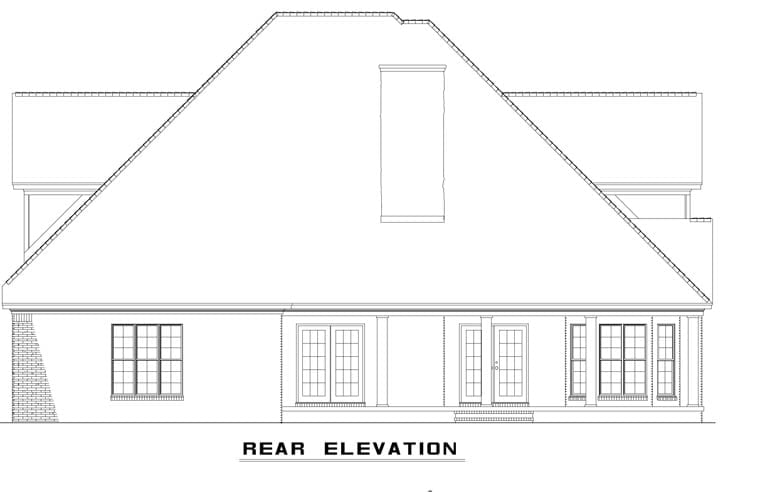 House Plan 62393 Rear Elevation