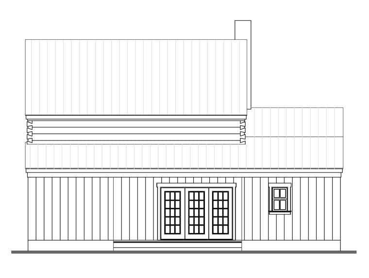House Plan 62402 Rear Elevation