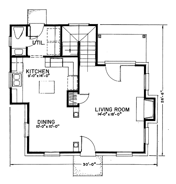 House Plan 62403 Level One