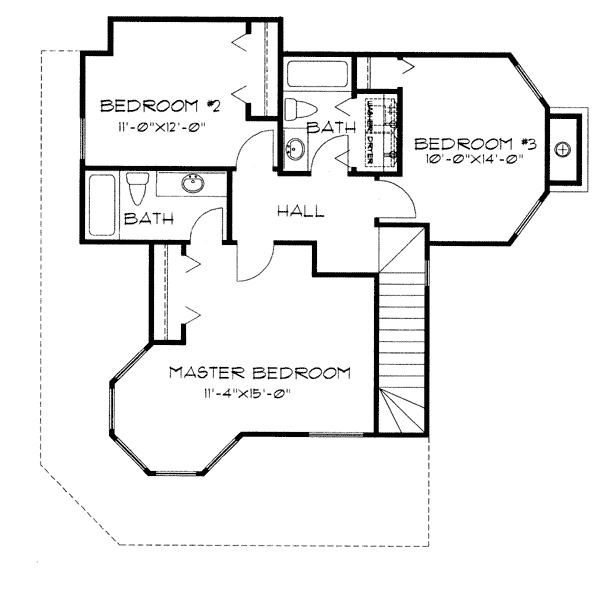 House Plan 62408 Level Two