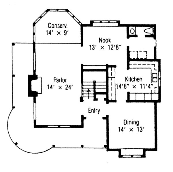 House Plan 62409 Level One