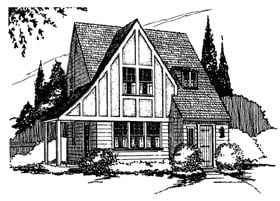 Plan 62413 - 880 Square Feet