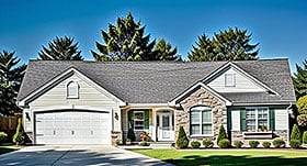 Plan 62550 - 1289 Square Feet