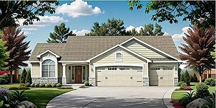 Plan 62551 - 1296 Square Feet