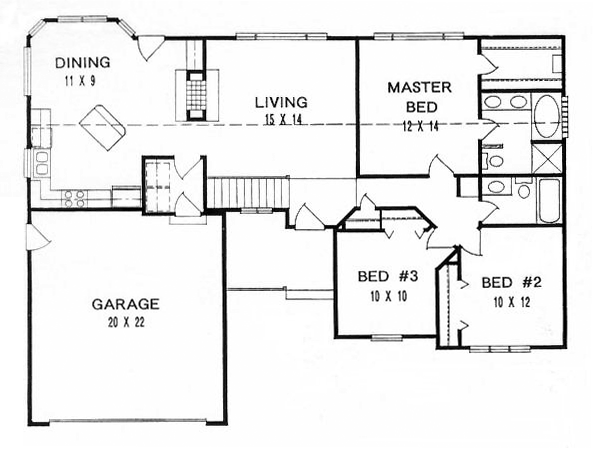 House Plan 62553 Level One