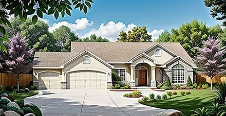 Plan 62554 - 1336 Square Feet