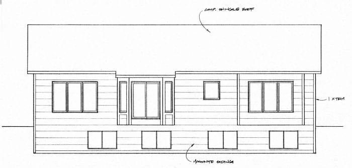 House Plan 62638 Rear Elevation