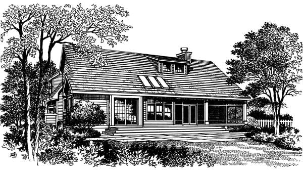 House Plan 63049 Rear Elevation
