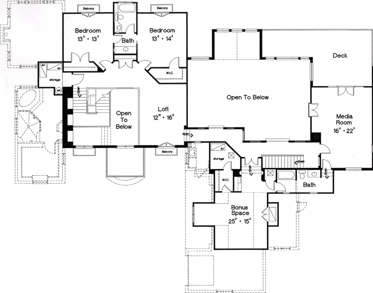 House Plan 63081 Level Two