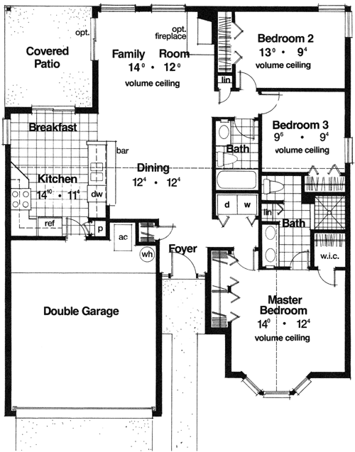 House Plan 63178 Level One