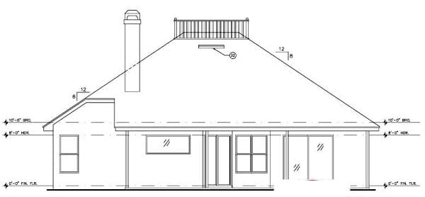 House Plan 63198 Rear Elevation