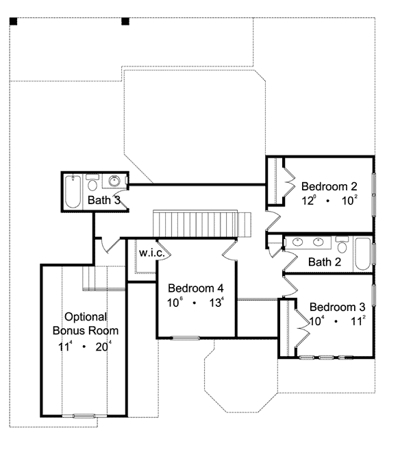 House Plan 63211 Level Two