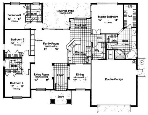 House Plan 63247 Level One