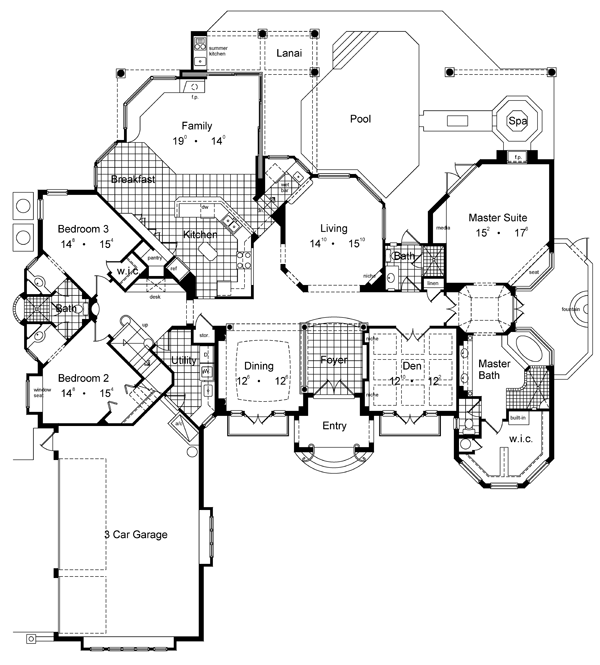 House Plan 63260 Level One