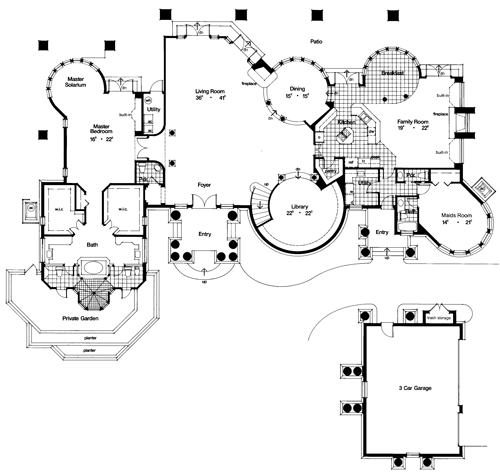 House Plan 63268 Level One