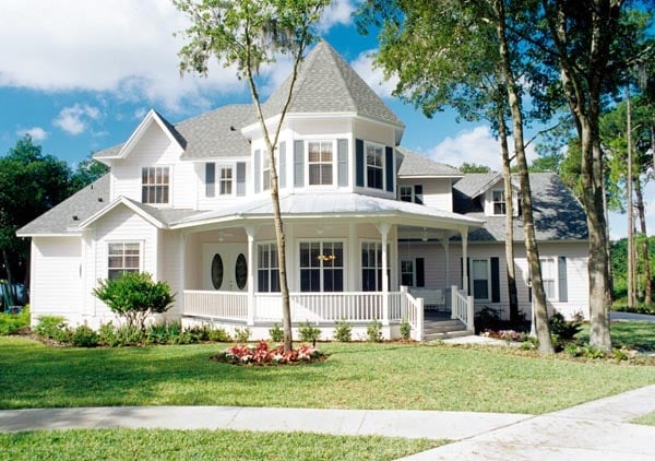 Cottage, Southern, Traditional, Victorian Plan with 3139 Sq. Ft., 4 Bedrooms, 4 Bathrooms, 3 Car Garage Elevation