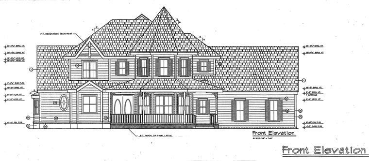 Cottage, Southern, Traditional, Victorian Plan with 3139 Sq. Ft., 4 Bedrooms, 4 Bathrooms, 3 Car Garage Picture 4