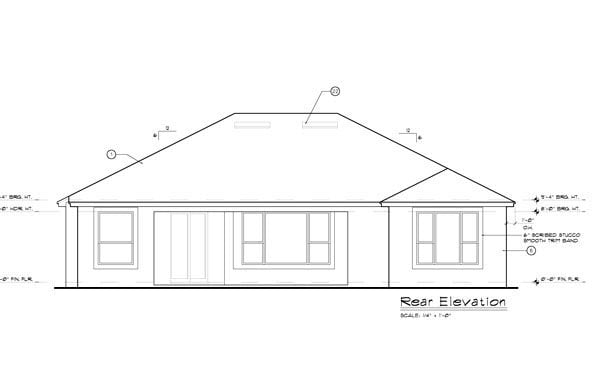 House Plan 63341 Rear Elevation