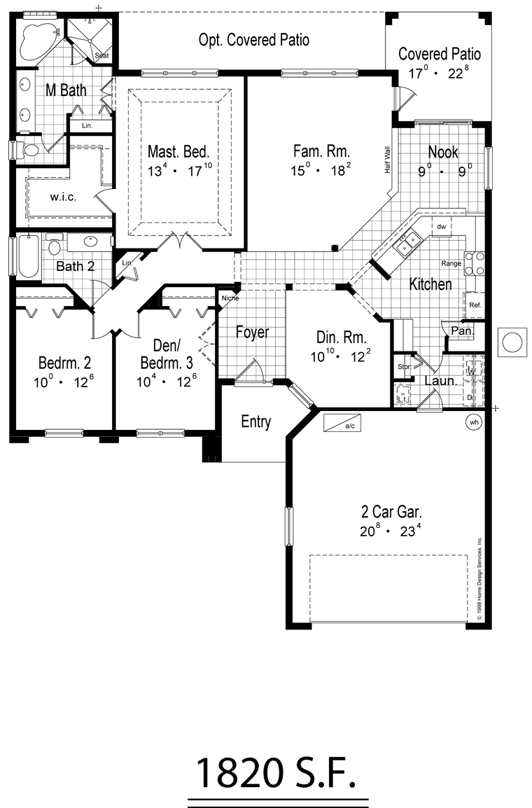 House Plan 63371 Level One