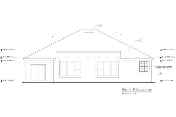 House Plan 63371 Rear Elevation