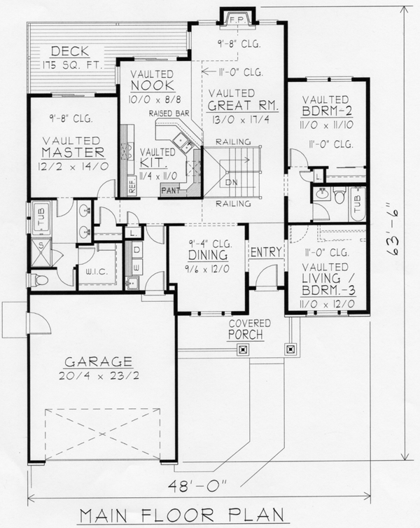 House Plan 63513 Level One
