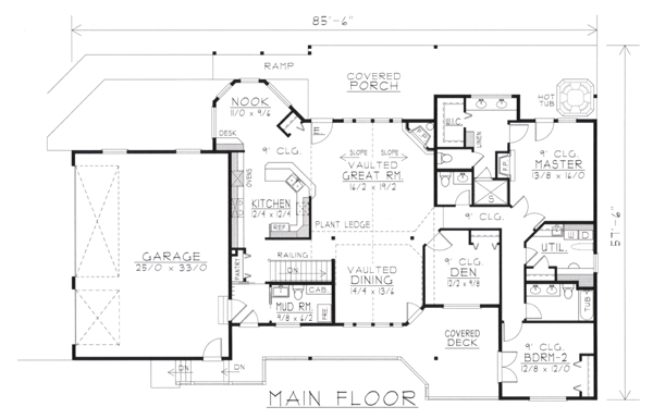 House Plan 63535 Level One