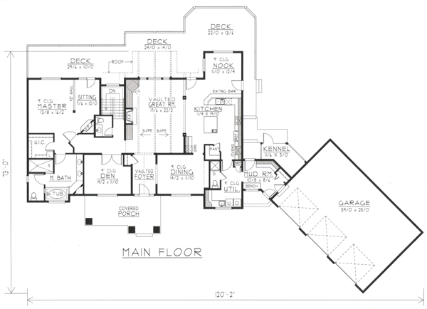 House Plan 63543 Level One