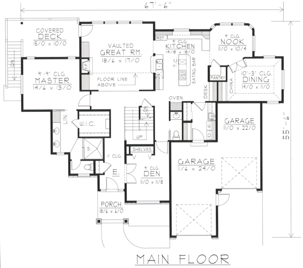 House Plan 63545 Level One