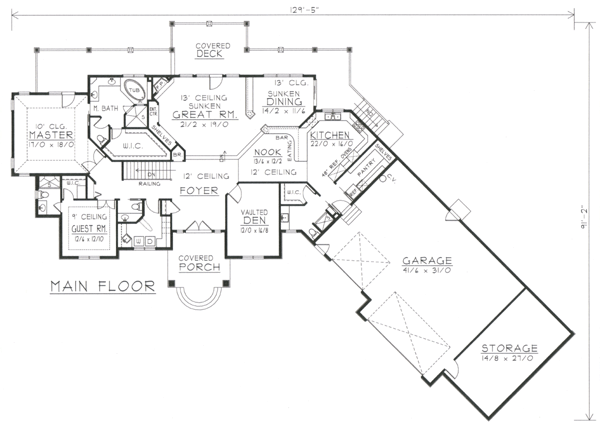 House Plan 63548 Level One