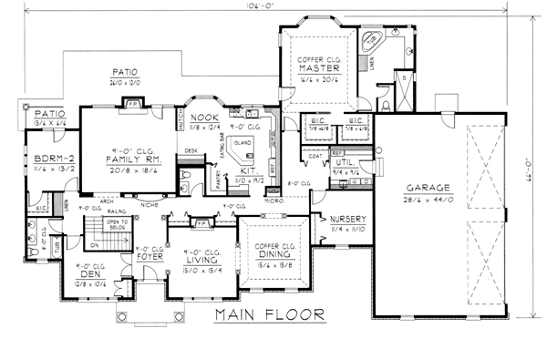 House Plan 63550 Level One