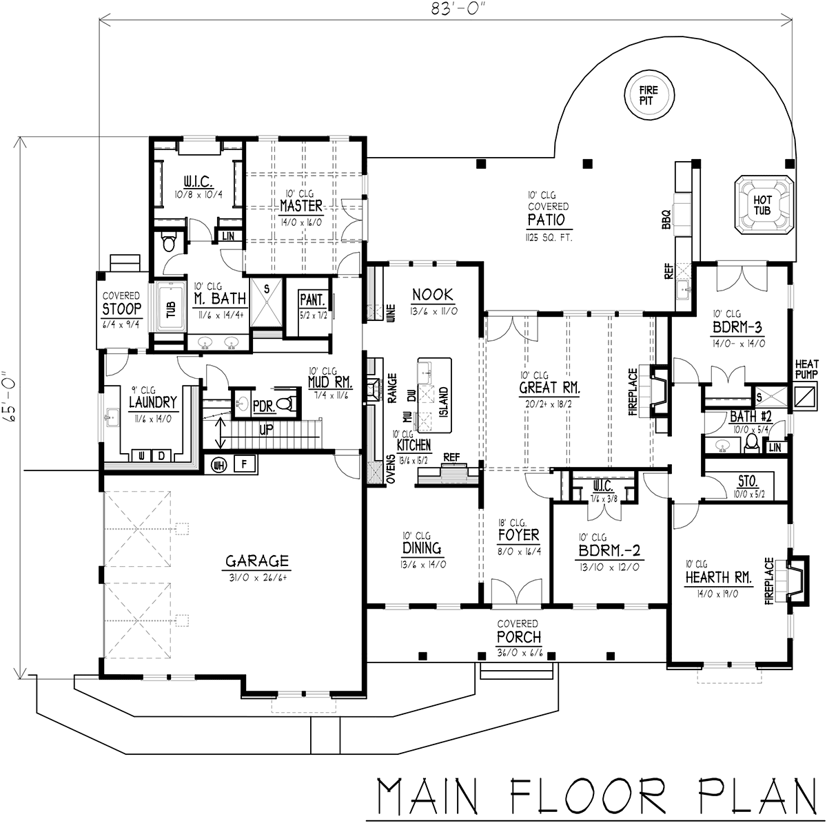 House Plan 63562 Level One
