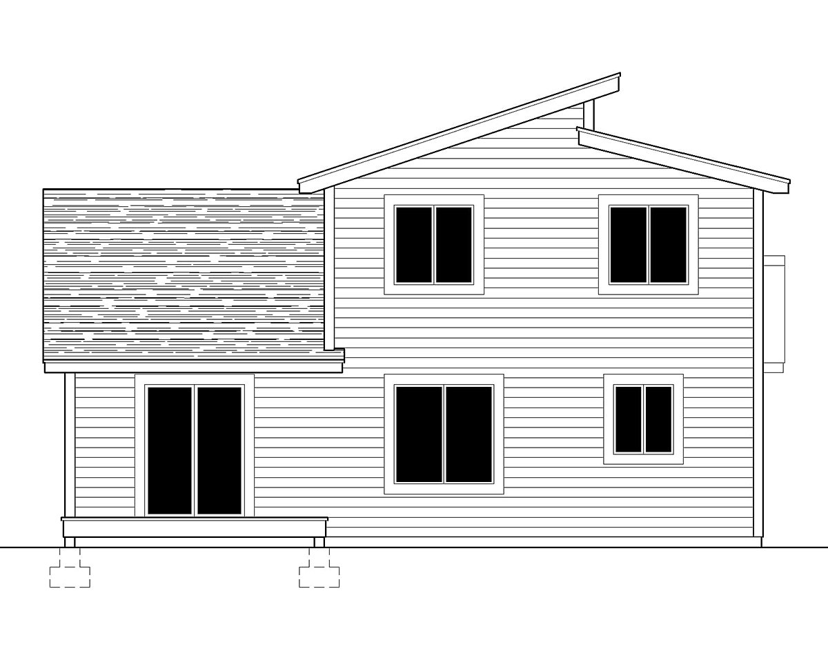 House Plan 63576 Rear Elevation