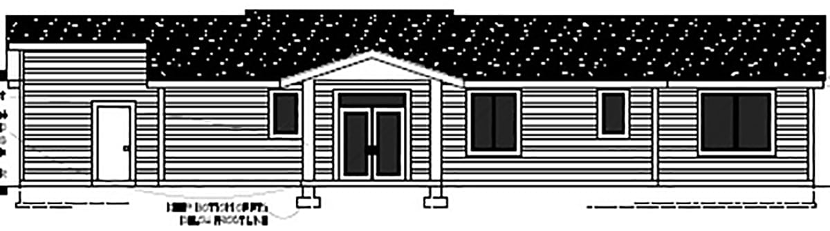 House Plan 63579 Rear Elevation