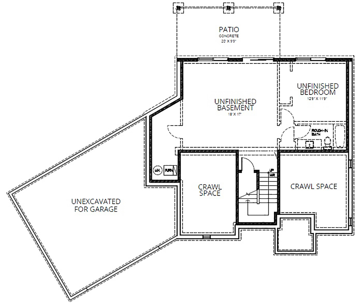 House Plan 63582 Lower Level