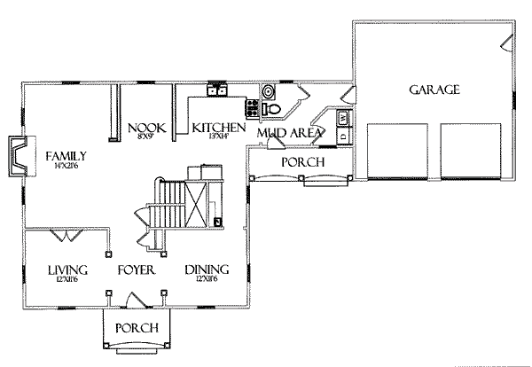House Plan 64400 Level One