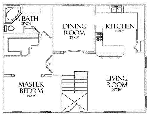 House Plan 64401 Level Two