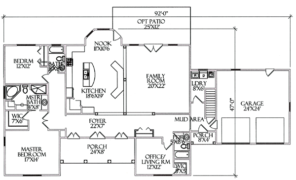 House Plan 64413 Level One